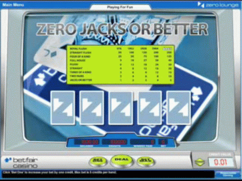 Betfair Video Poker Tutorium